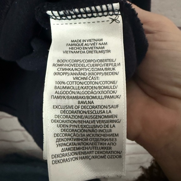 Heavy Weight 1/4 Zip POLO Sweater Navy 2XLT - Picture 5 of 5